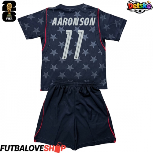 Dres Spojené štáty Brenden Aaronson #11 Preč pre deti MS 2026 Krátky Rukáv (+ trenírky)